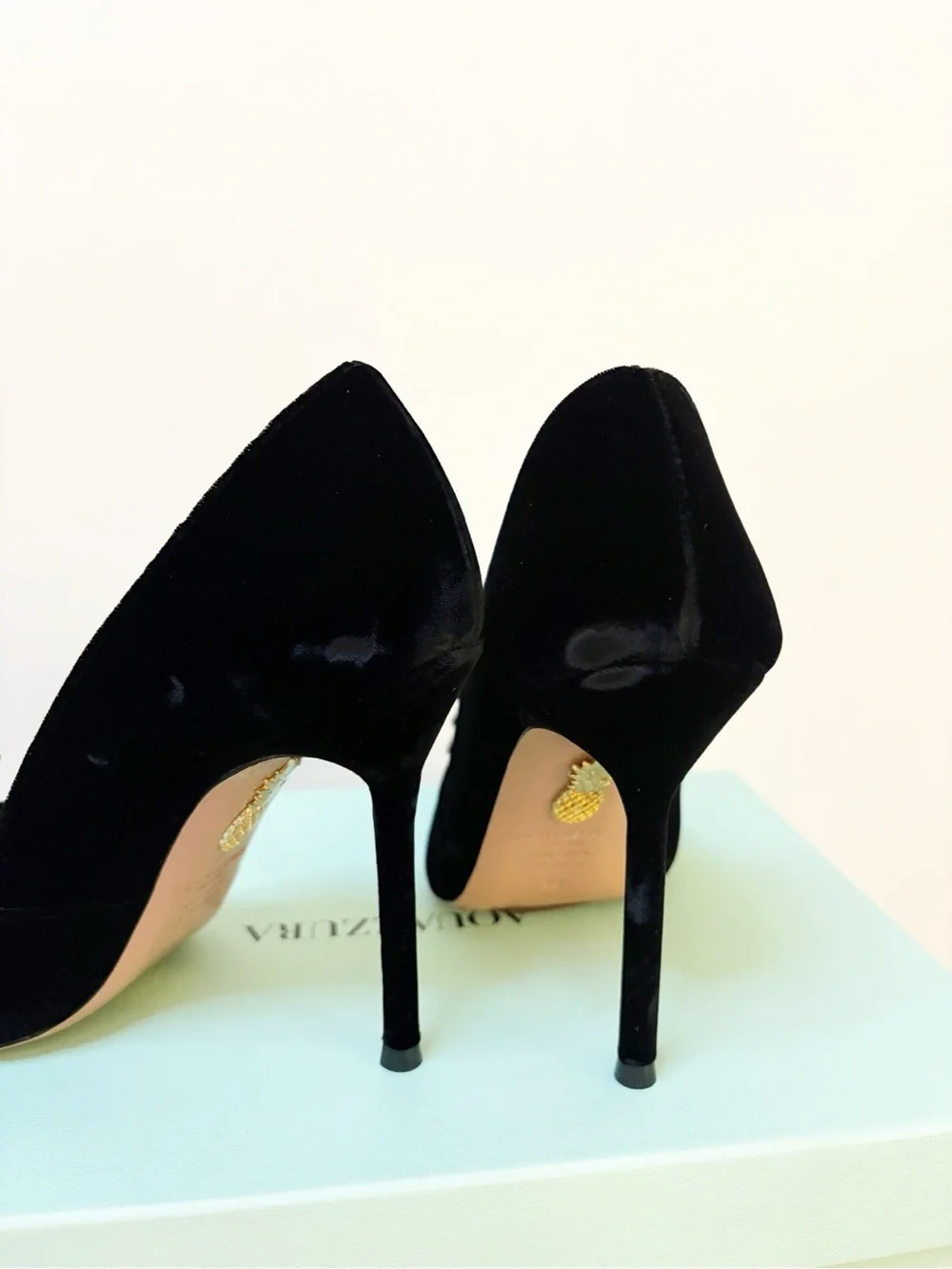 New Aquazzura Velvet Couturier Pump Heels